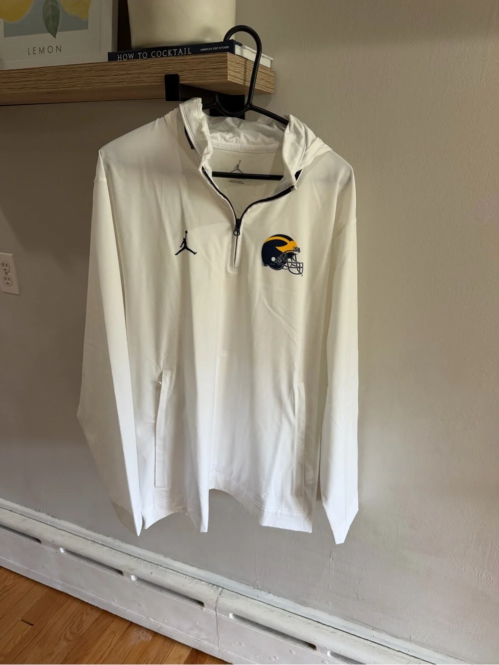 Jordan White University of Michigan Football Half-Zip Hoodie